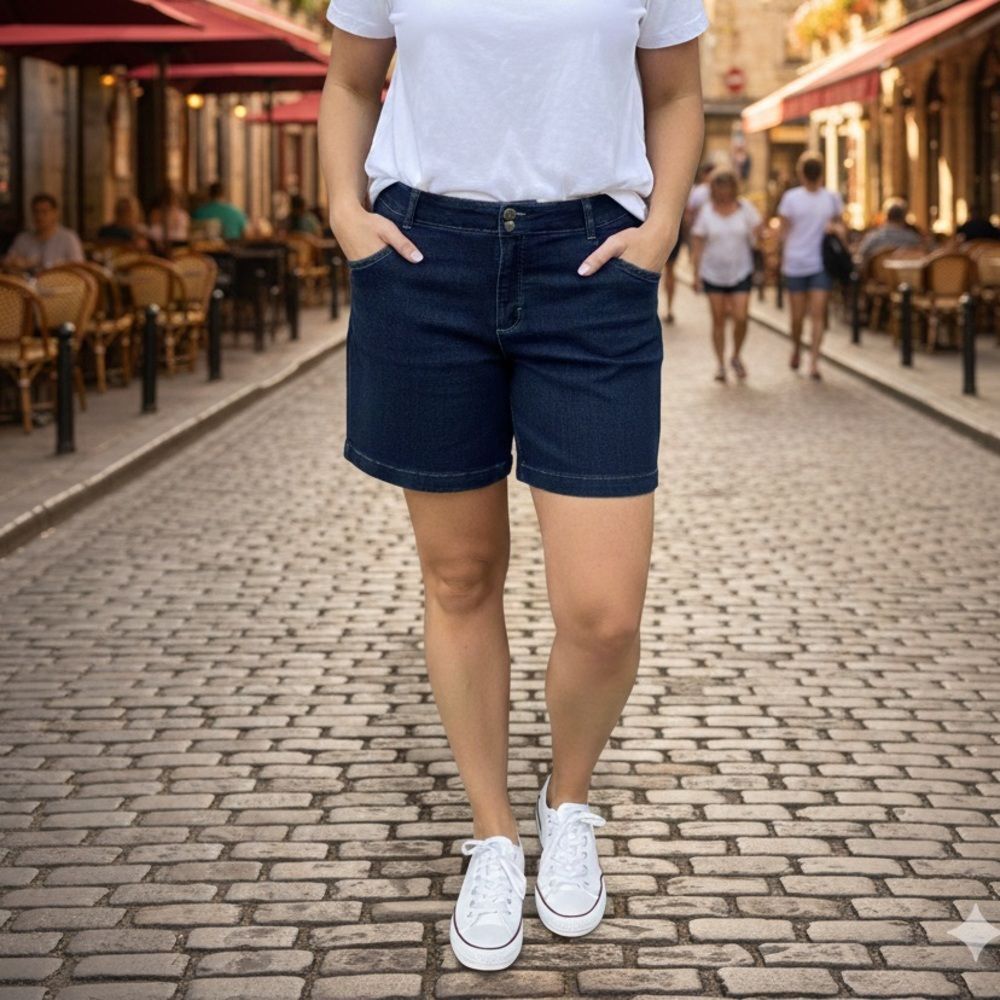 🔥 Take 50% OFF-Lee Dark Blue Jean Shorts, Size-18W